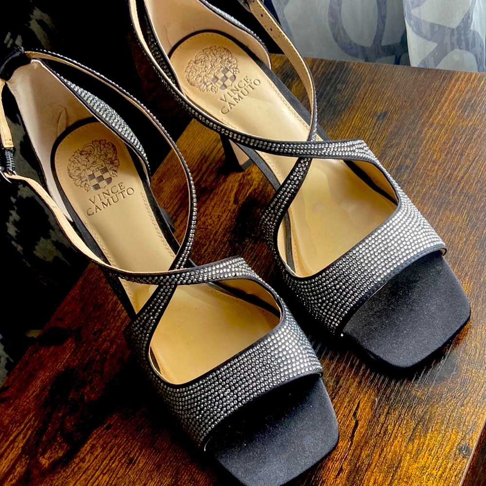 Black Sparkle Heels